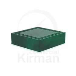 Estuche Cartón Verde 004007 Efecto Malaquita 60x60x20mm