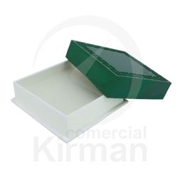 Estuche Cartón Verde 004007 Efecto Malaquita 60x60x20mm