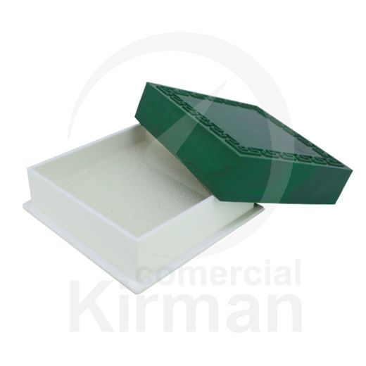 Estuche Cartón Verde 004007 Efecto Malaquita 60x60x20mm