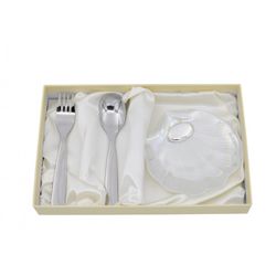 Estuche Concha Simil Nacar Cuchara y Tenedor GA1156