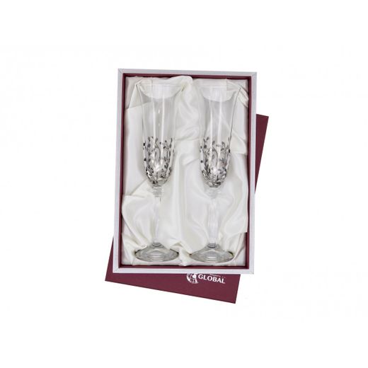 Estuche Cristal GA4215 (2) Copas Decorados A Mano