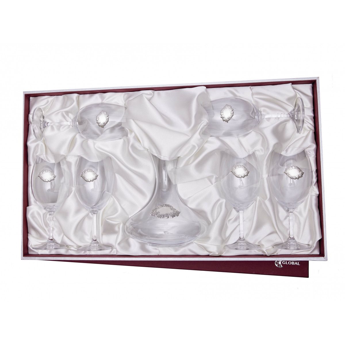 Estuche Decantador Cristal GA4213 Jarrón 1500ml + (6) Copas De Vino 580 ml