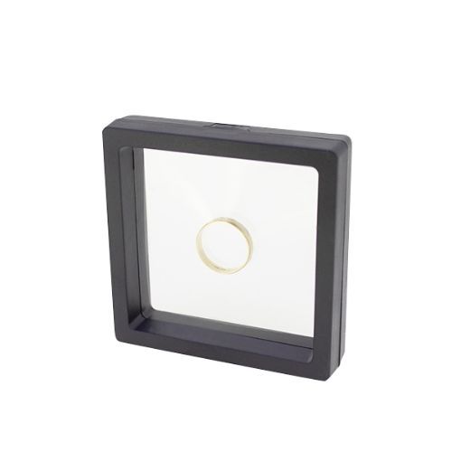 Estuche Expositor Negro 000036 Transparente 90x90mm