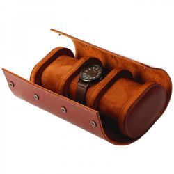 Estuche Reloj Piel Marrón 38053 3 Relojes