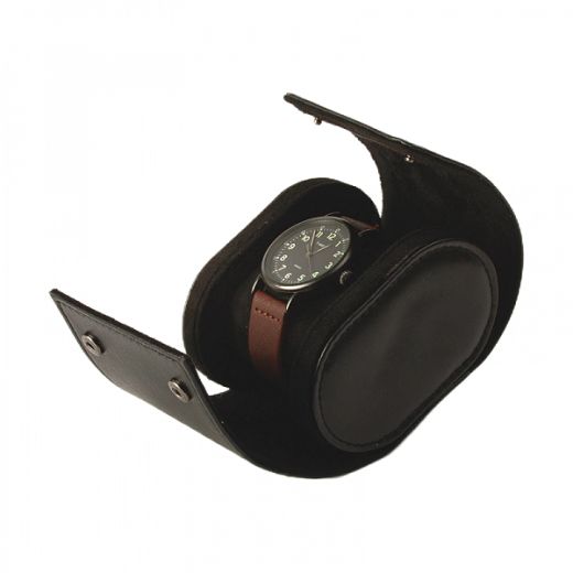Estuche Reloj Piel Negra 138054 1 Reloj