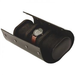 Estuche Reloj Piel Negra 138055 3 Relojes