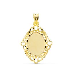 Foto Joya Chapa Cerco Calado Oval Oro 18kts 31x22mm 08000074