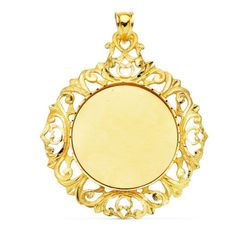 Photo Jewel Plate Round Fence Gold 18kts 47x41mm 24000471