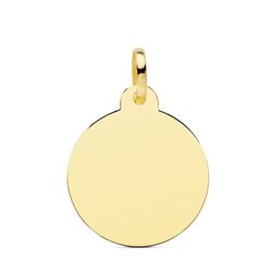 Foto Joya Chapa Disco Liso Brillo Oro 18kts 24mm P6420-024
