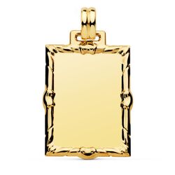 Foto Joya Chapa Labrada Rectangular Oro 18kts 30x24mm P6497-30