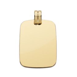 Foto Joya Chapa Lisa Brillo Oro 18kts 28x20mm P6471-028