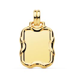 Foto Joya Chapa Rectangular Brillo Oro 18kts 21x19mm P6495-26