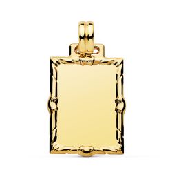 Foto Joya Chapa Rectangular Brillo Oro 18kts 26x21mm P6497-26