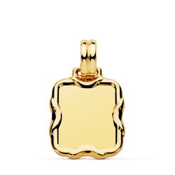 Foto Joya Chapa Rectangular Oro 18kts 23x19mm P6495-21