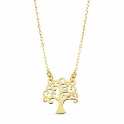 Gargantilla Oro 18kts Árbol de la Vida 45cm 12X13mm 16854
