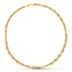 Gargantilla Collar Oro 18kts Eslabones Hueco 43cm 26001127