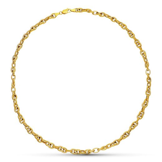 Collier Choker Or 18kts Maillons Creux 43cm 26001127