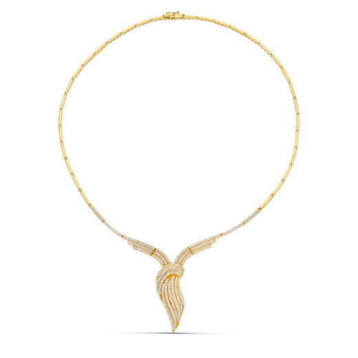 18k Gold Necklace Zircons 08000020