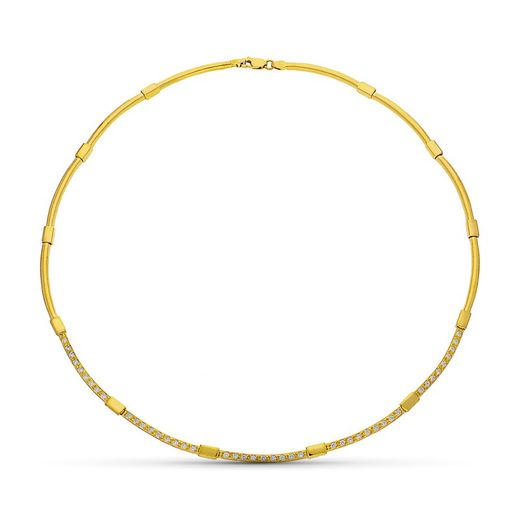 18k Gold Necklace Zircons 15000010