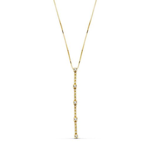 18 karat guld halskæde zirkoner 45 cm 11229-3