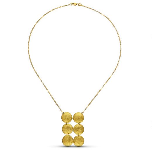 18k Gold Necklace Circles 20245-3