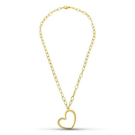 Collier à maillons en forme de cœur en or 18 carats 13000434