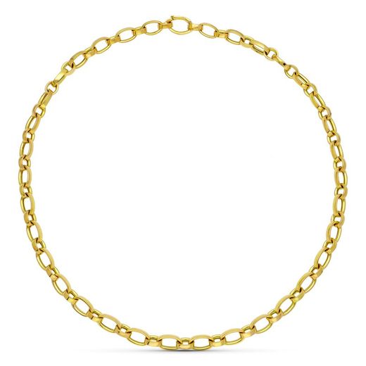 18kt Gold Necklace Oval Links 45cm 07001745