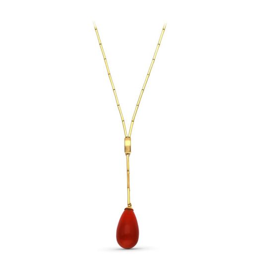 18kt Gold Choker Fine Stone Teardrop 13833