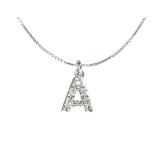 18kt White Gold Necklace 42-45cm 0607597 Diamonds 0.04cts
