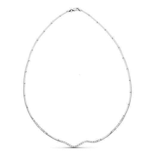 White Gold Necklace 18kts Zircons 15000277