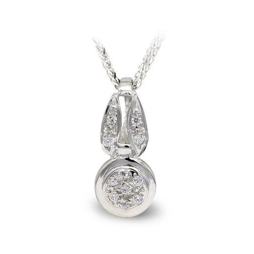 White Gold Necklace 18kts Zircons 20112-3