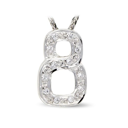 White Gold Necklace 18kts Zircons 20210-3