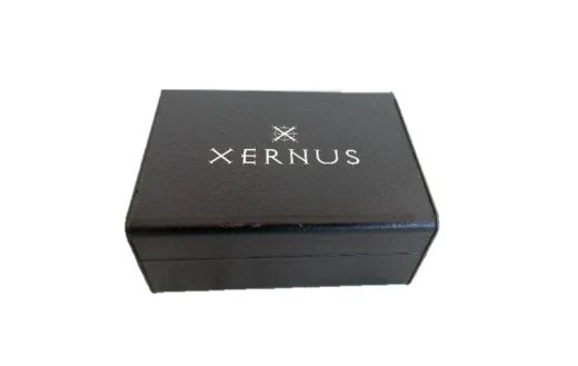 Gargantilha de aço Xernus 3042-AA com 3 argolas entrelaçadas
