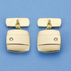 Gemelos Oro 18kts Circonita Cuadrado 15X15mm 4649-6