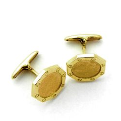 Gemelos Oro 18kts Octogonal Bisel GA1/30044