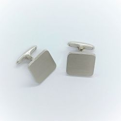 Gemelos Oro Blanco 18kts Cuadrado 16x16mm GA1/30008