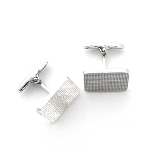 Gemelos Oro Blanco 18kts Rectangular 15x12mm GA1/10013