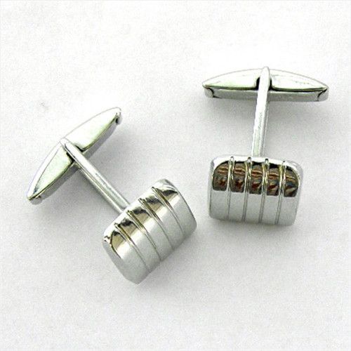 Gemelos Plata Cuadrado Rallado GP202/33
