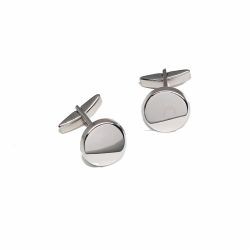 Gemelos Plata Redondo Liso GP202/35