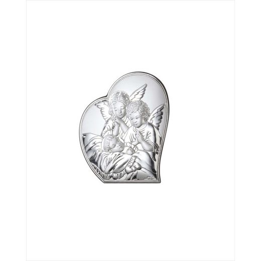 Icône religieuse Anges gardiens Argent 81084/1L 9x11cm