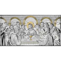 Icono Religioso Latón Bilaminado 15x8cm AE0290/1 Ultima Cena Dorada