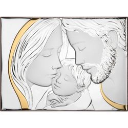 Icono Religioso Latón Bilaminado 44x32cm AE0283/5 Sagrada Familia