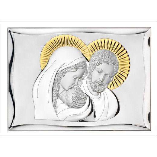 Icona Religiós Sagrada Família Platejat Bicolor Daurat 81301/6LORO 28x40cm