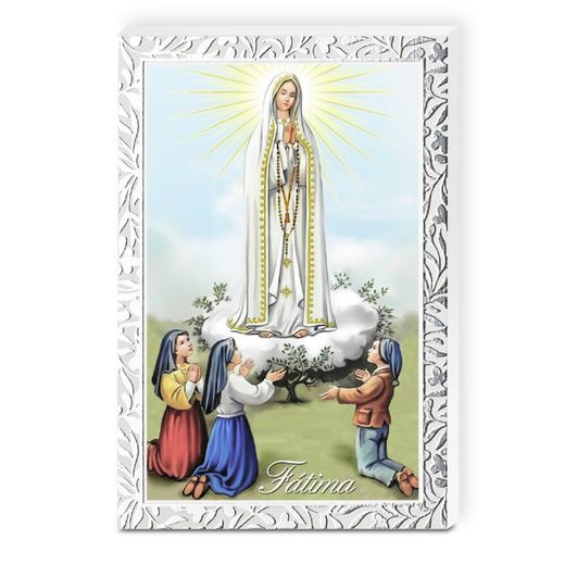 Religious Icon Virgin Fatima with Shepherds 81554/4L 11.5x17.5cm