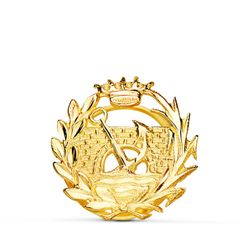 Insignia Oro 18kts 15x15mm 8580-CAM
