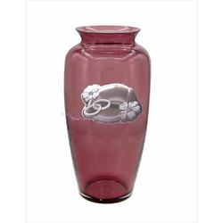 Jarrón Conmemorativo 28cm GA3237A Cristal Rojo Alianzas