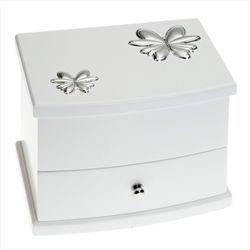 Joyero Cajon Mariposas GA1062B 18X13X13 Blanco