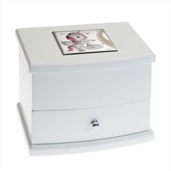 Joyero Cajon Unicornio GA1108B 18X13X13 Blanco