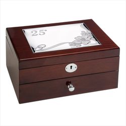 Joyero Conmemorativa Aniversario 21x14x18cm GA2037V 25 Aniversario