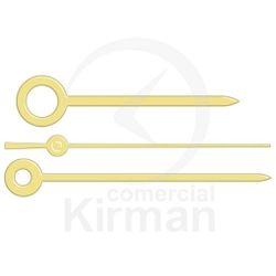 Juego Agujas Reloj Metal Dorado 259009 Calibres Diámetro (Horaria 110mm - 65mm Minutera - 20mm Segundera)